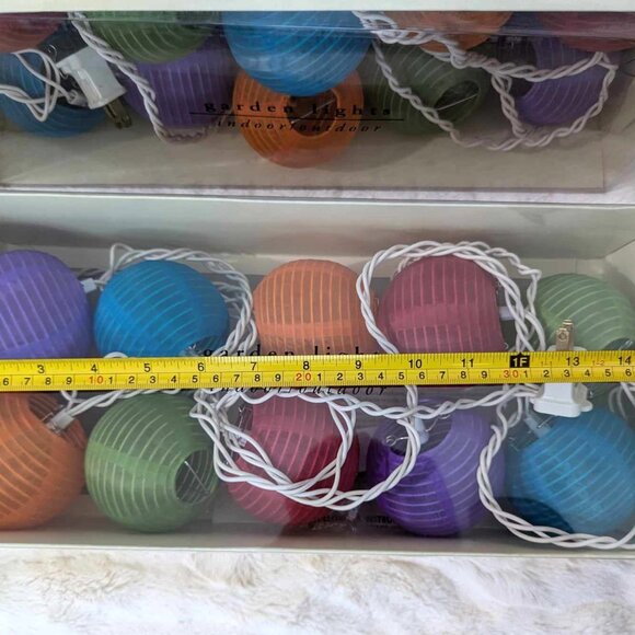 Pier 1 Multi-Color Round Chinese Lantern String Lights 10 light/set. (Set of 2) - Picture 5 of 8